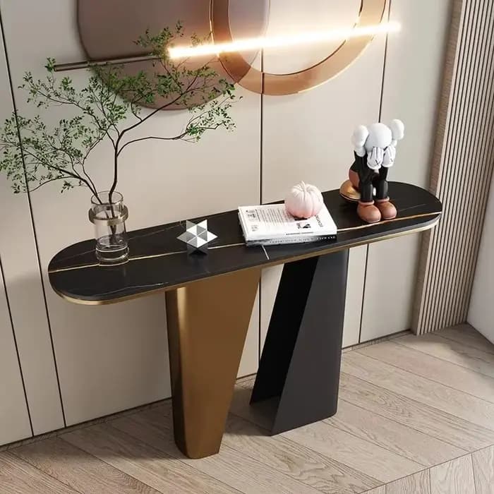 Table console moderne et élégante en métal