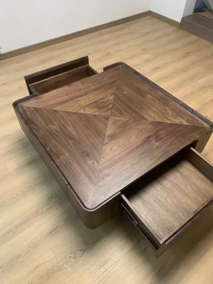 Wabi Sabi Tables basses à la mode carrées petites Tables basses rustiques nordiques italien Premium