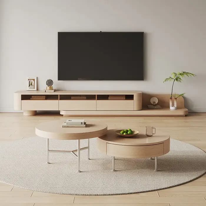 Meubles de salon de luxe : Meuble TV en bois haut de gamme