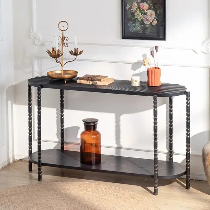 Table Console nordique noire moderne Kawaii Glam