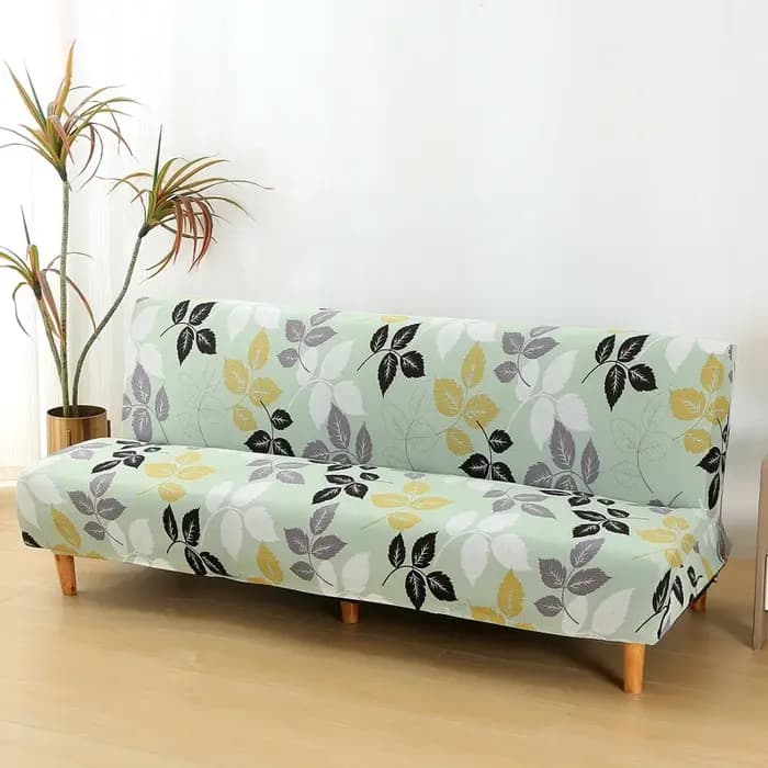 Housse de canapé-lit extensible, housse de Futon sans accoudoirs, amovible, lavable en Machine, prot