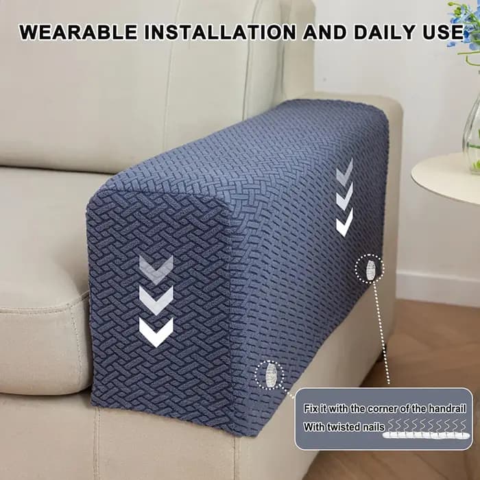 Housse d'accoudoir extensible élastique 47x20x18cm