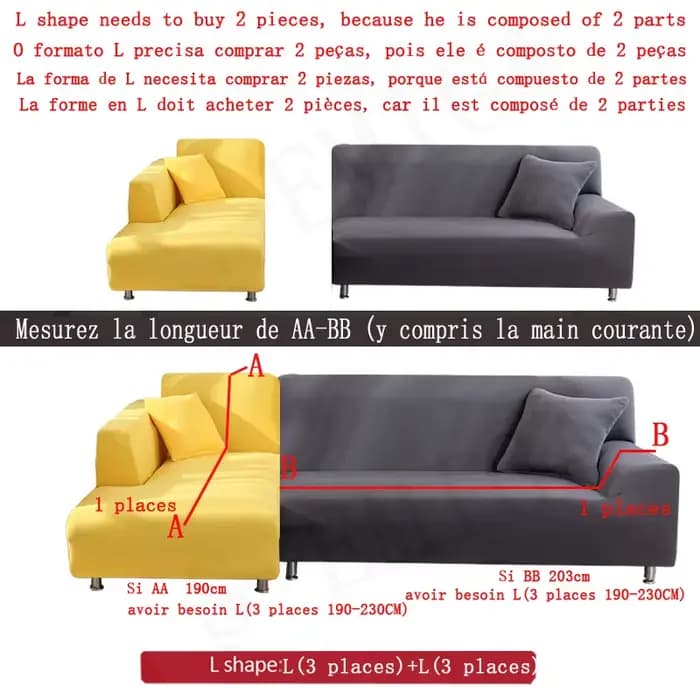 Housse de protection de canapé florale