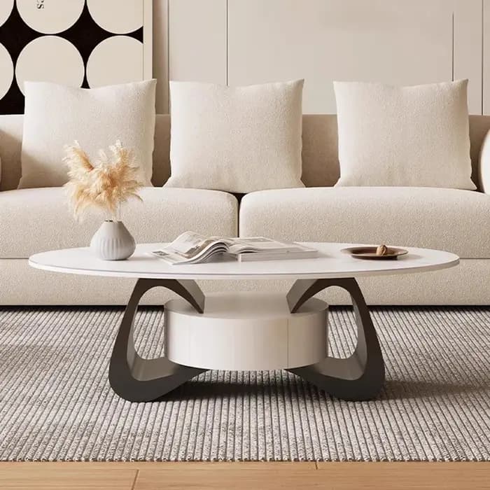 Table basse ovale de luxe