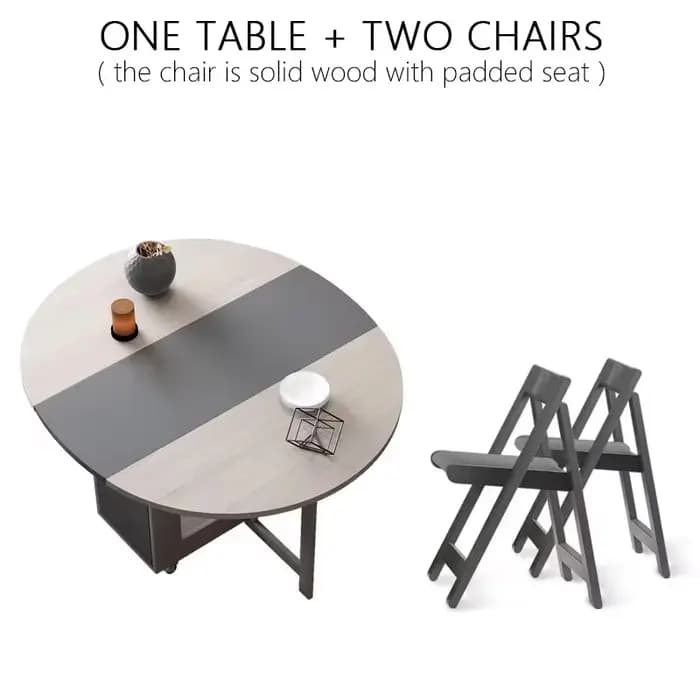 Table à manger pliante avec chaises pliantes