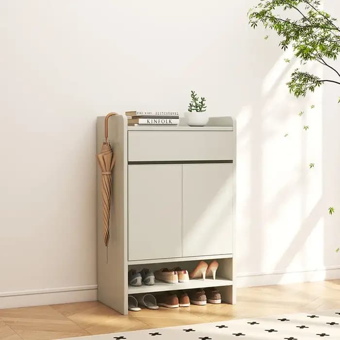 Meuble à chaussures design vertical pour l'entrée, étagère de rangement gain de place pour pantoufle