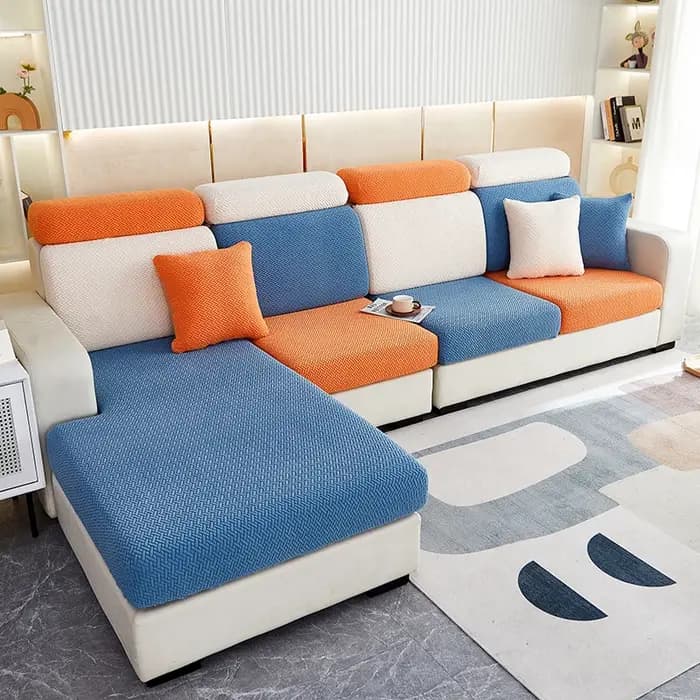 Juste de coussin de siège de canapé Jacquard élastique