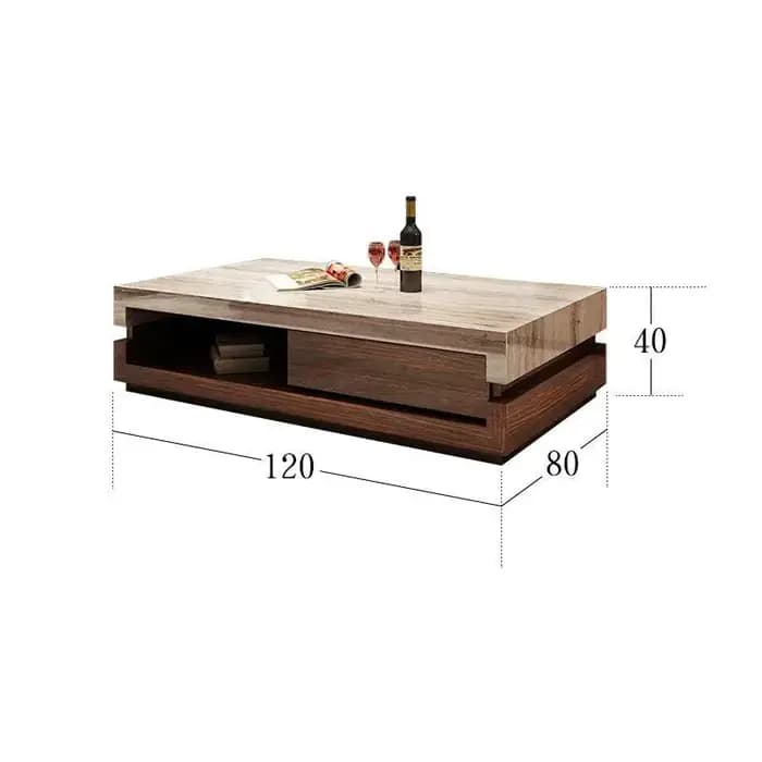 Table basse post-moderne pour salon, motif carré, table de rangement haut de gamme, table à thé