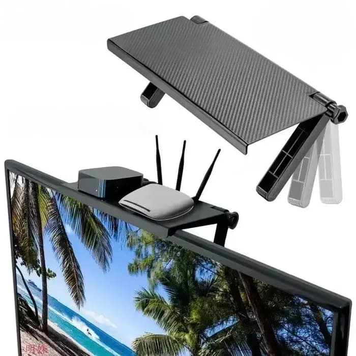 Console multimédia en ABS massif avec étagère