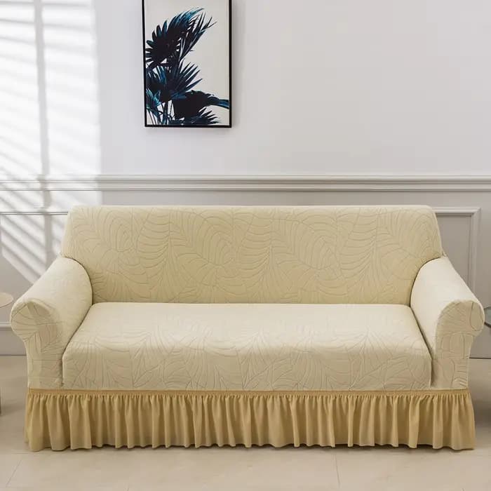 Housse de canapé Jacquard avec jupe
