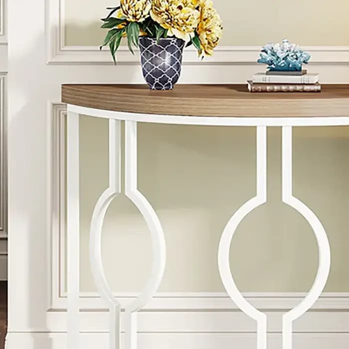 Tables de console en métal du milieu du siècle Design