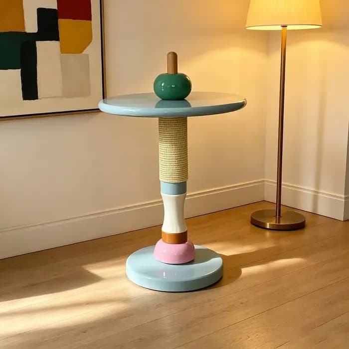 Table basse mobile de style crème