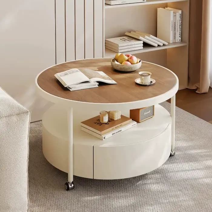 Tables basses rondes en bois