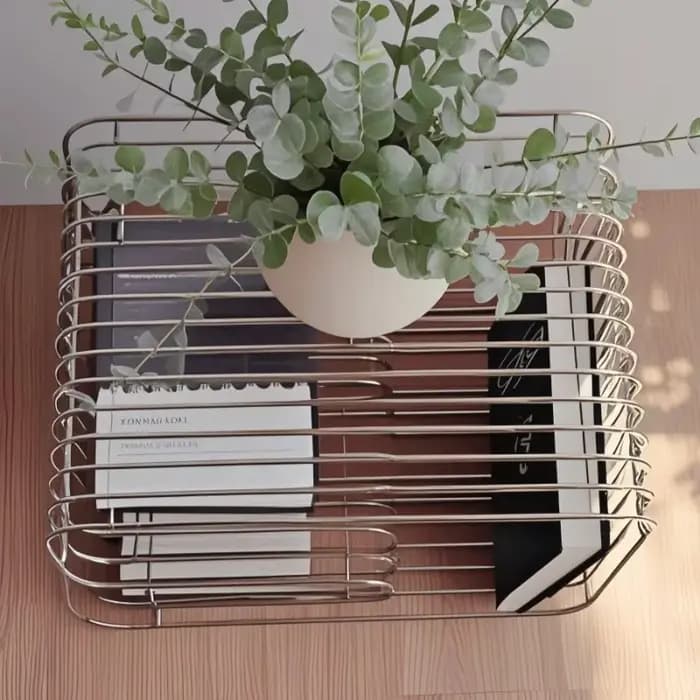 Petite Table basse nordique en acier inoxydable