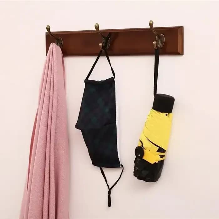 Porte-manteau mural en bois massif avec crochets, cintre pour chapeaux et vêtements, organisateur de