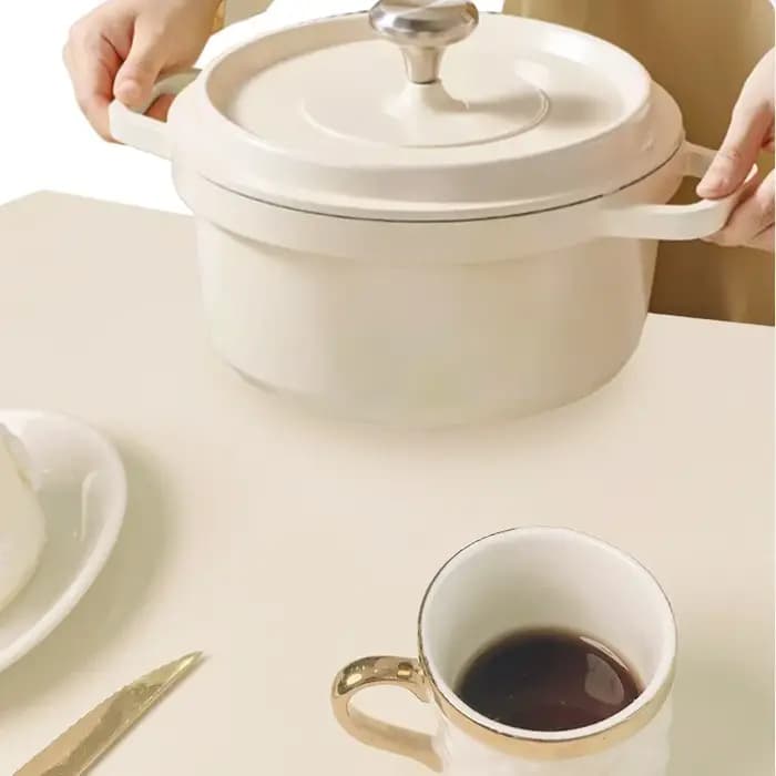 Nappe en cuir PU, ronde