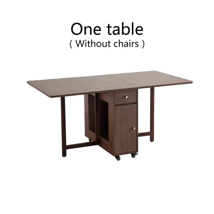 Table de salle à manger pliante extensible avec cuir chevelu tombant, table peu encombrante pour sal