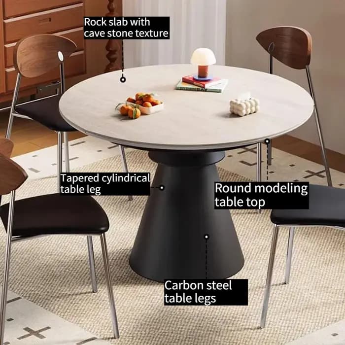 Table de salle à manger de luxe nordique en bois pour cuisine et restaurant