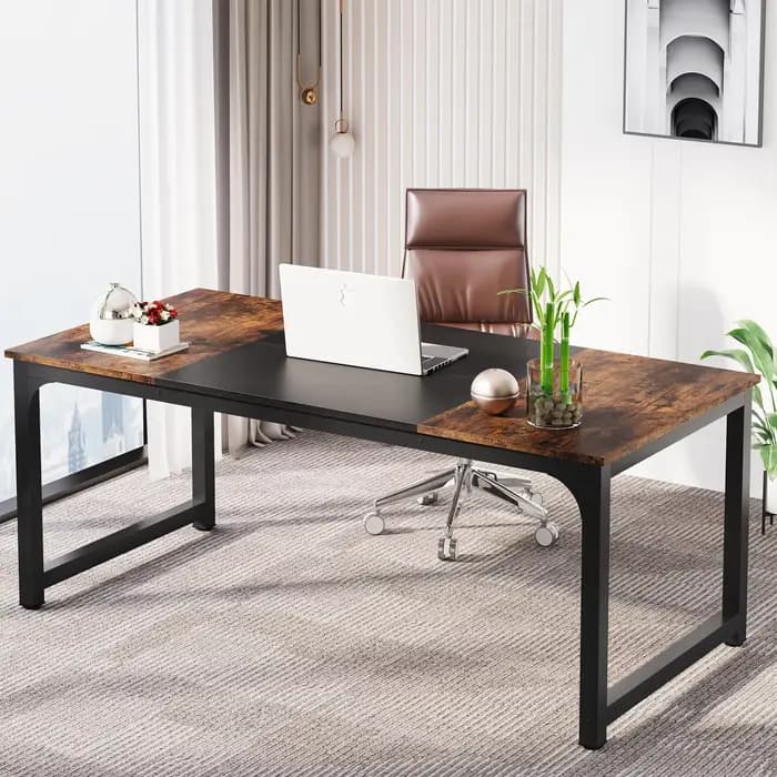 Tribesigns-Bureau d'ordinateur moderne, grand bureau, table d'ordinateur, bureau d'étude, poste de t