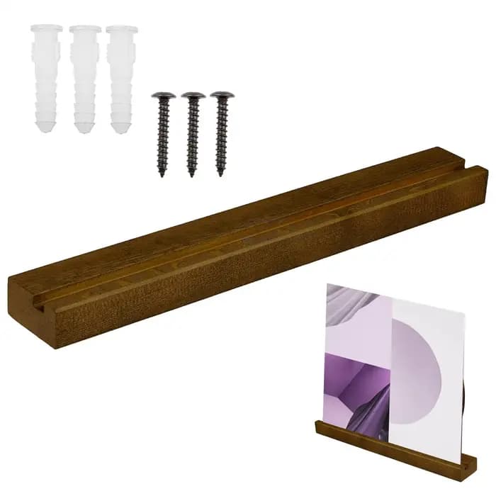 Support mural pour disques vinyles en bois