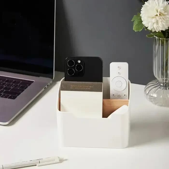 Organisateur de télécommandes et support TV pour table