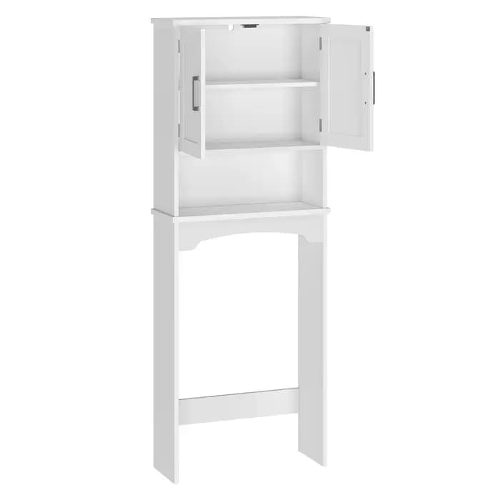 Armoire de rangement au-dessus des toilettes avec portes doubles et dispositif anti-basculement, org