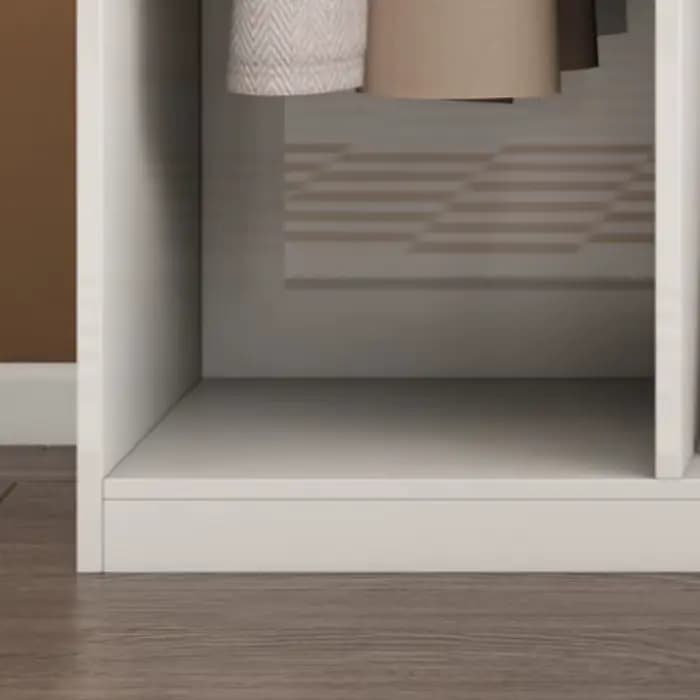 Armoire moderne à cannelures, blanche brillante, gain de place, haute et étroite, style nordique, meubles pour la maison