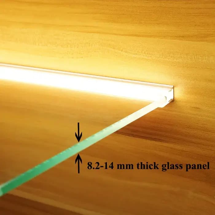 Réinitialisation lumineux pour étagère d'armoire, panneau de verre optique, rétroéclairage de bord,