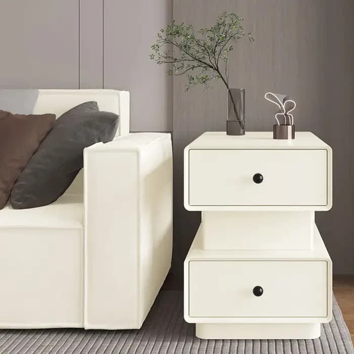 Table basse nordique simple, style crème, élégante, table d'appoint pour canapé, armoire de rangemen