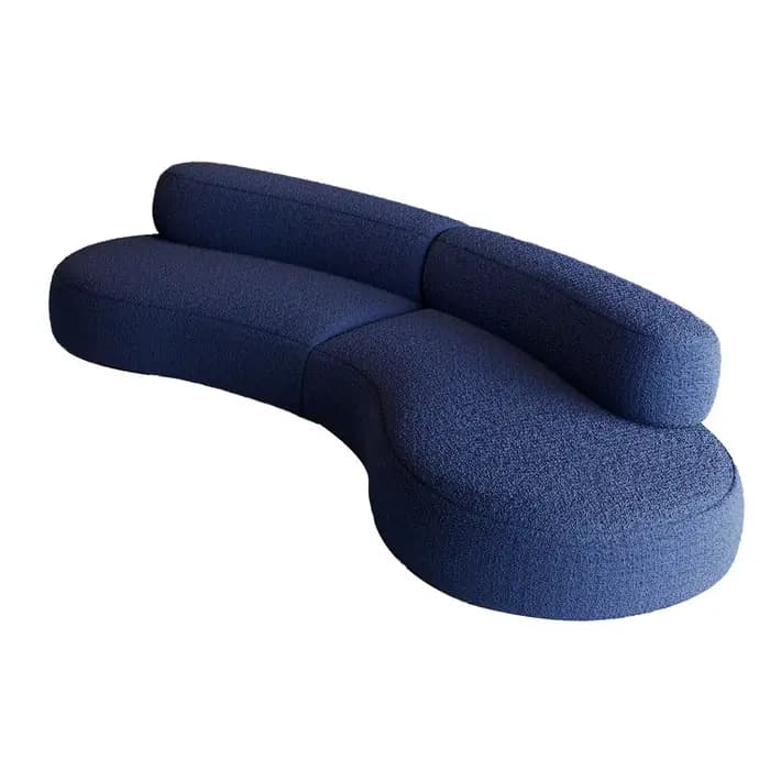 Canapé moderne salon Section modulaire tissu d'angle velours nuage Convertible