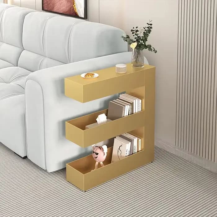 Table basse d'art en fer nordique peu encombrante, espace de meubles de salon, étagère à livres, ran