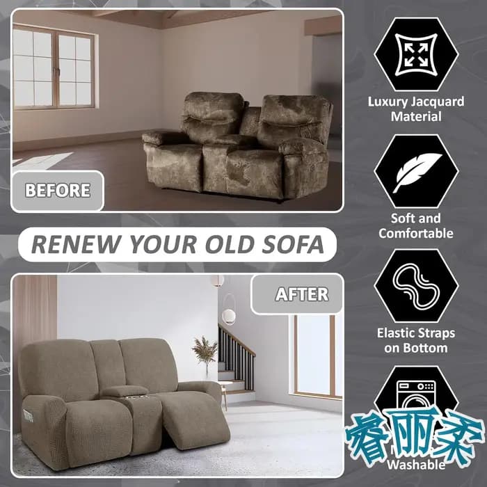 Love Seat – fauteuil inclinable avec housse de console centrale