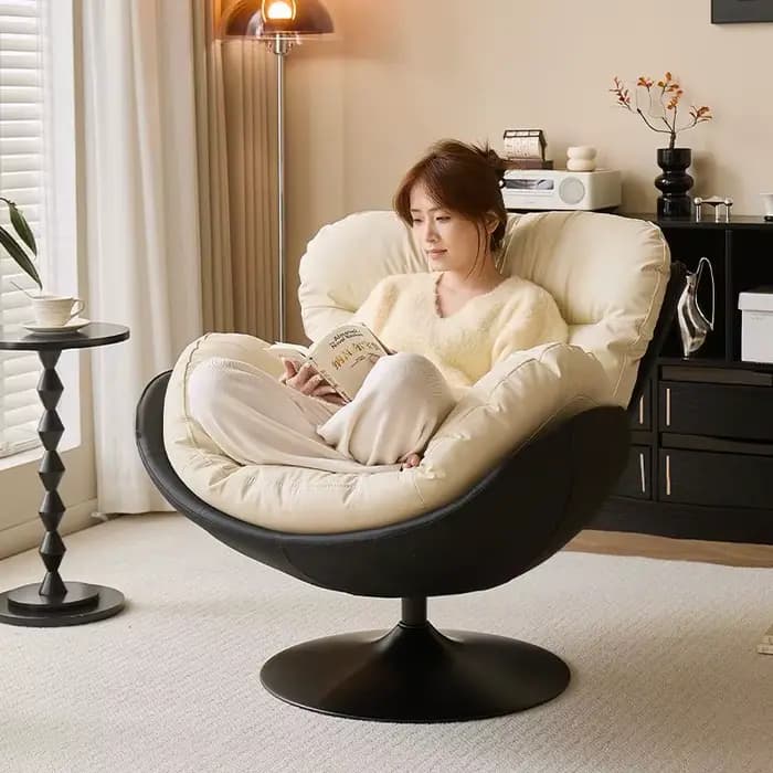 Chaises longues de lecture bureau salon coussin