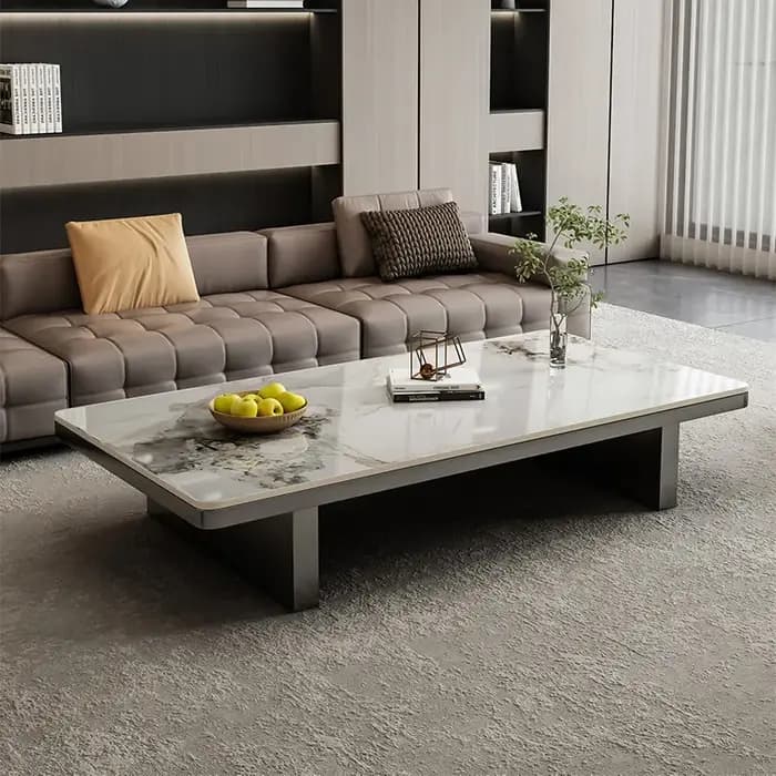 Table basse rectangulaire au design moderne