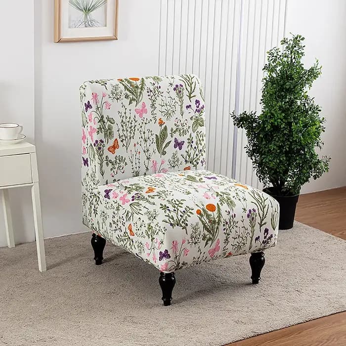 Housse de canapé sans accoudoirs imprimée, housse de protection pour fauteuil simple, pour la maison