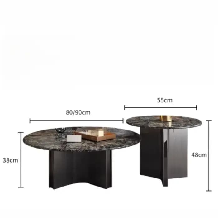 Table basse ronde en marbre