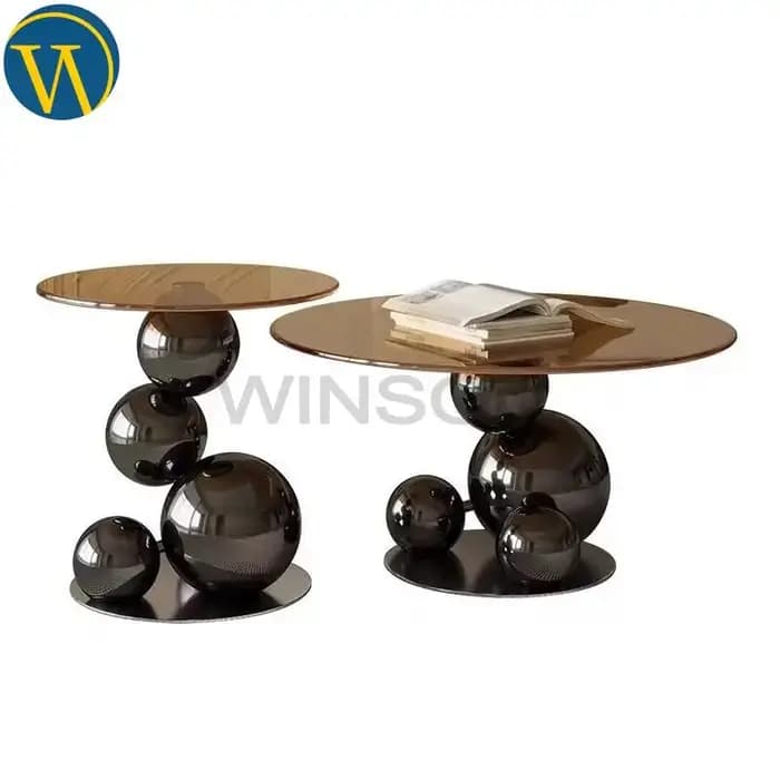 Table basse moderne luxueuse sur mesure en marbre