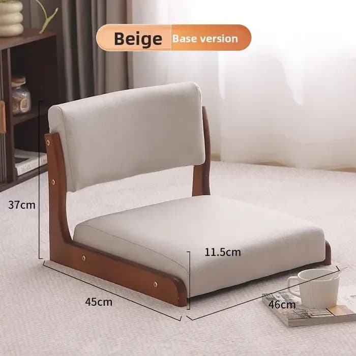 Fauteuil tatami, fauteuil bas de salon, chaise sans pieds en bois massif, chaise de salle à manger coréenne et chaise de salle à manger de style japonais
