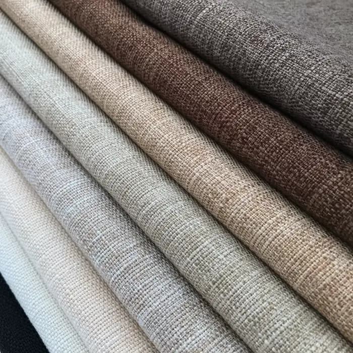 Tissu de canapé en lin épais uni de 148 cm de large