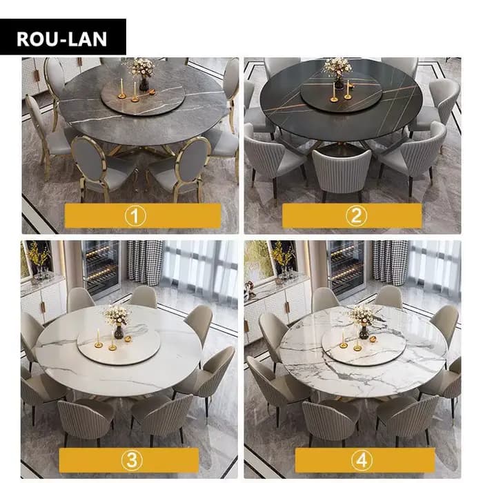 Table à manger moderne en marbre et ardoise pour restaurant