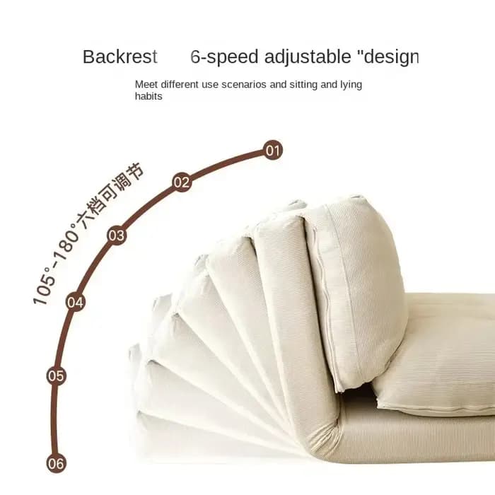 Canapé paresseux Realife Store Cloud Roll, chambre à coucher, balcon, petite maison, Style crème, chaise simple, Tatami, canapé-lit pliant