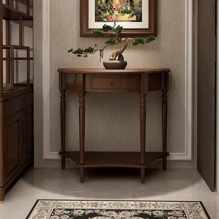 Table Console classique rustique avec tiroirs