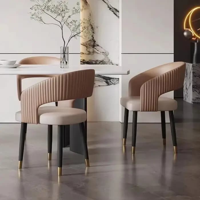 Chaises de salle à manger italiennes nordiques avec accoudoir