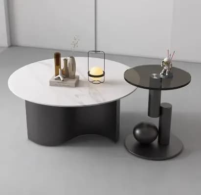 Table Basse De Salon De luxe ronde modulaire Table Basse Glamour française Table Glam Simple Basse D