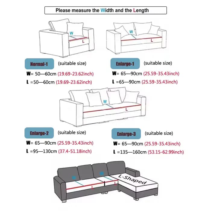 Housse de coussin de siège de canapé extensible