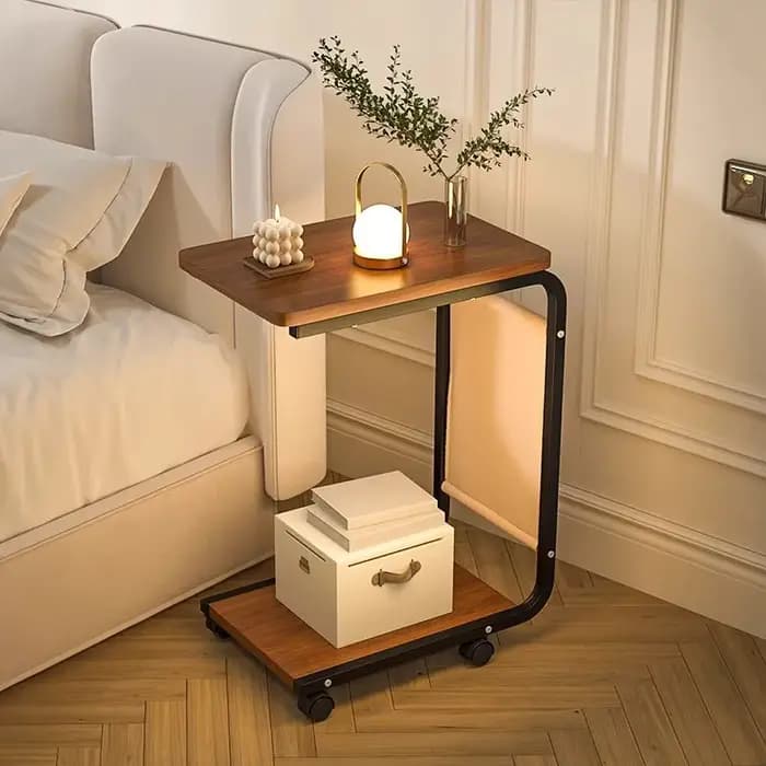 Nouveau Table d'appoint chariot mobile canapé armoire d'appoint Simple moderne salon étagère Mini Ta