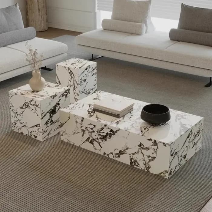 Table basse design moderne luxe solide minimaliste salon