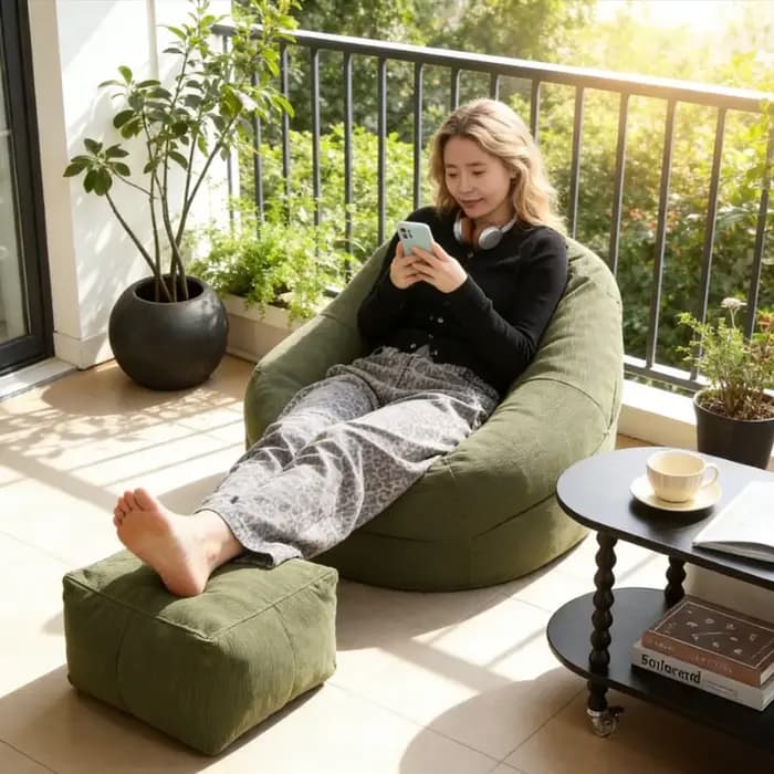 Canapé paresseux Tatami petite chambre balcon simple peut s'allonger ou dormir nid