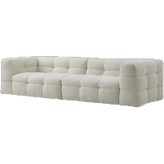Canapé modulaire en tissu doux à rangées droites