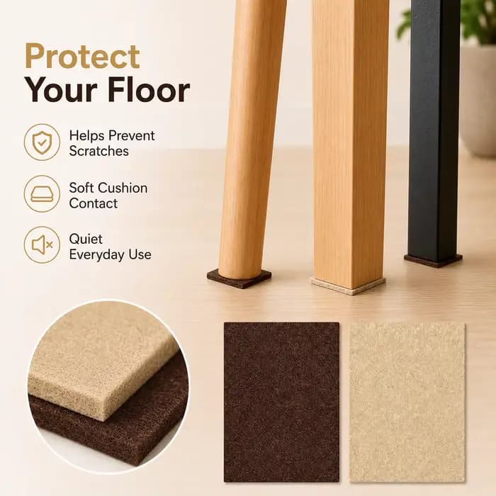 Feutre protecteur personnalisable pour pieds de meubles, feuilles de feutre à découper soi-même pour protéger les sols des chaises et des tables, marron beige